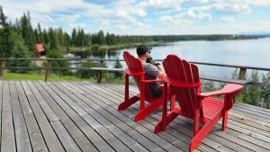 Relaxing at Stewart Lodge